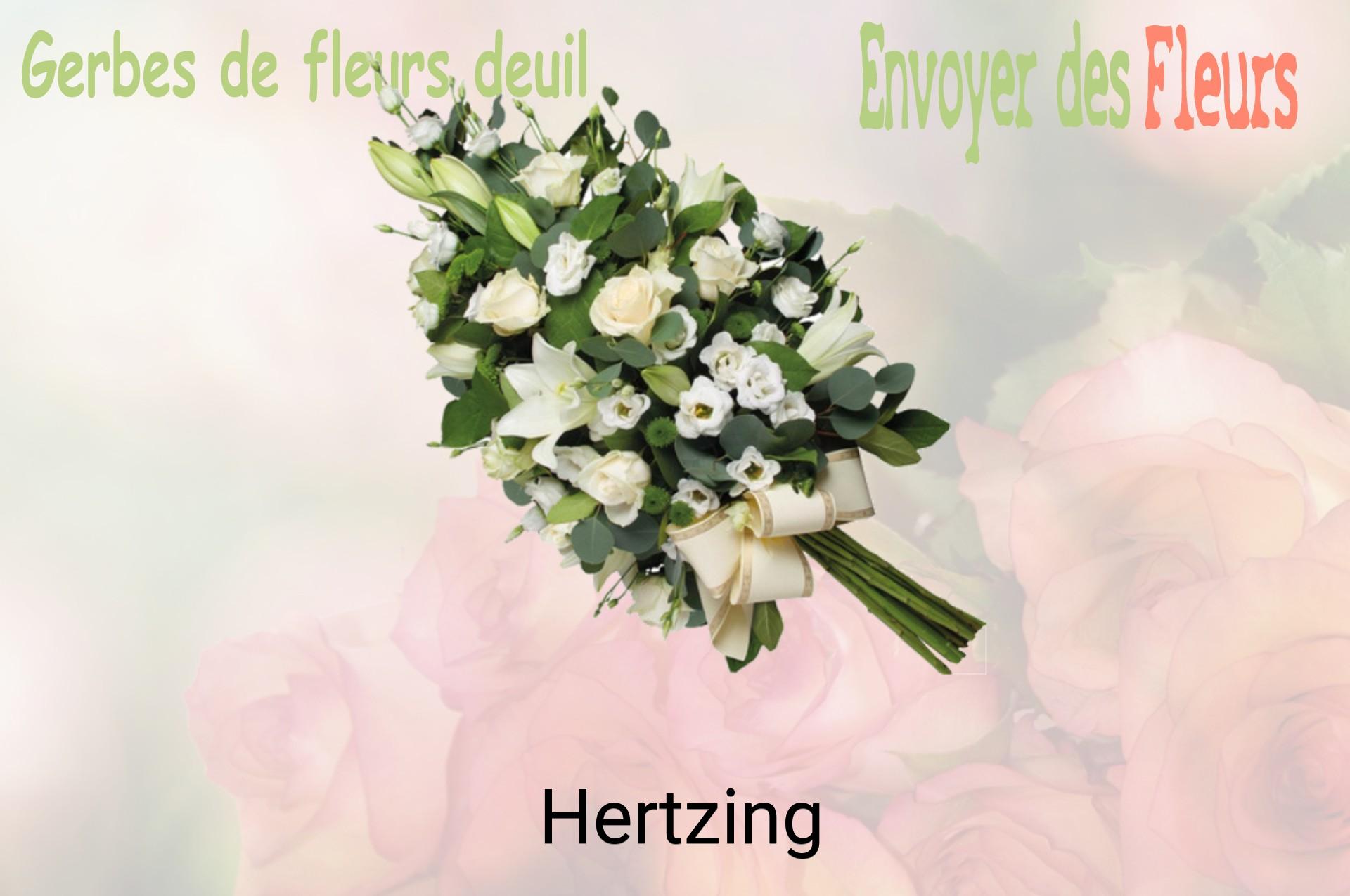 Gerbe de fleurs de deuil livrée à Hertzing